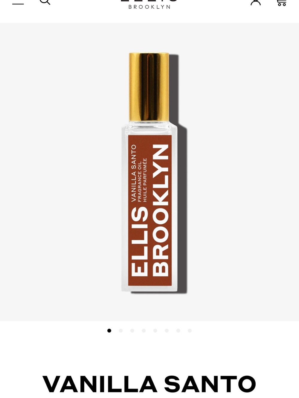 Ellis Brooklyn Vanilla Santo Fragrance Oil Roller - Rust